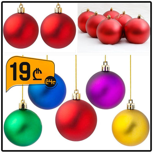 ნაძვის ხის მოსართავი ბურთები 12ც 21i4120 Spoly