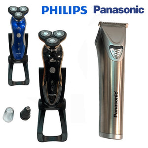 საპარსი ტრიმერით Philips PH 7315 4D და საკრეჭი Panasonic R923