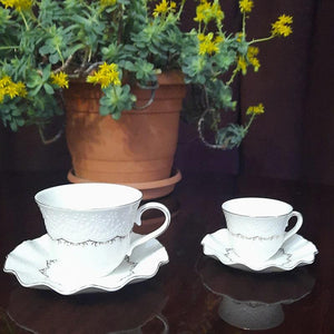 ჩაის და ყავის სერვიზი ტორტის თეფშებით 32 ნაჭ. Enis Flowers